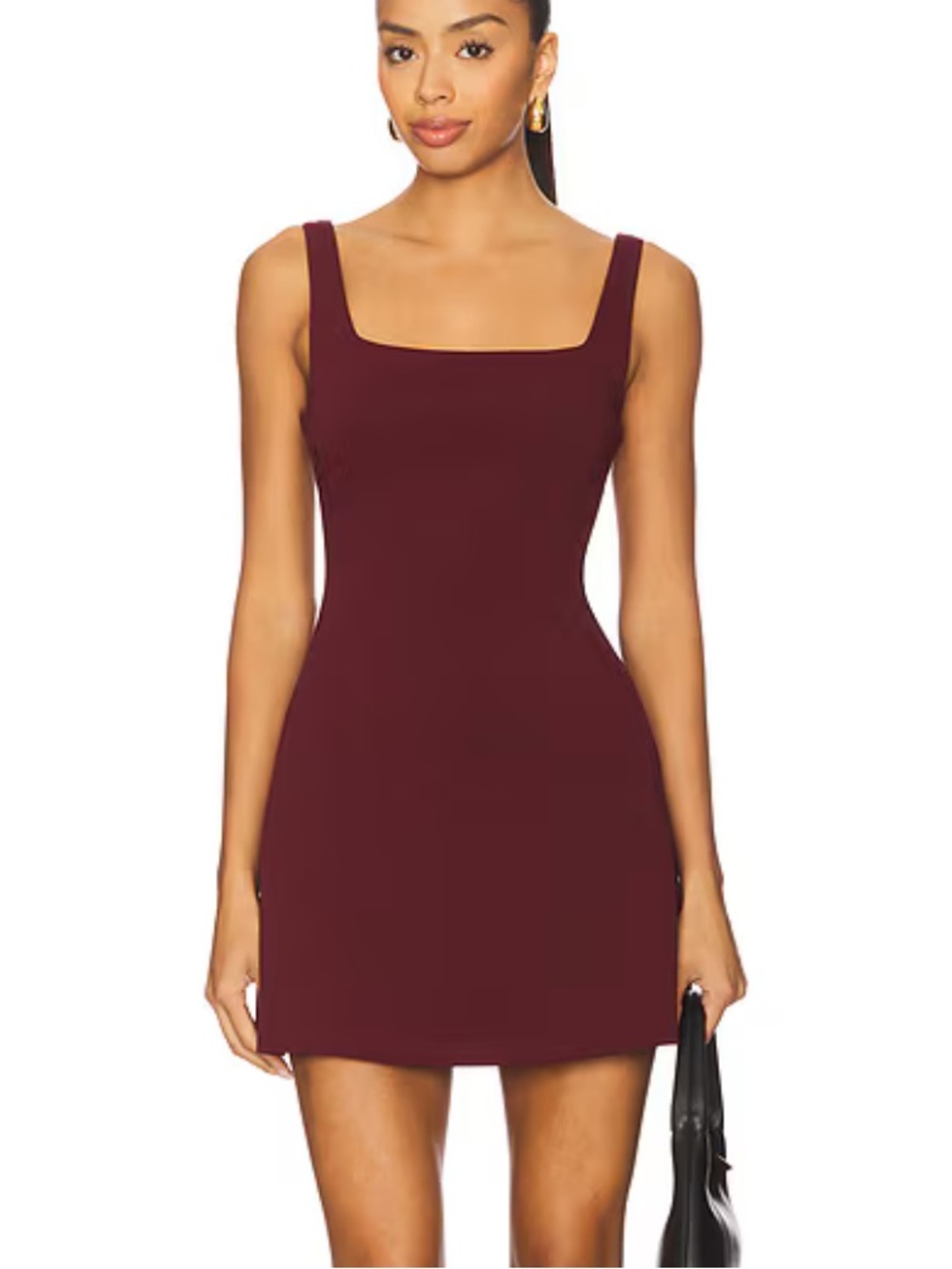 SNDYS Olive Mini Dress Cabernet Square Neck red Revolve S